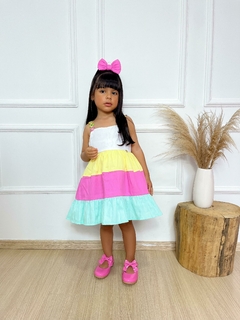 Vestido + laço de cabelo Candy Collor