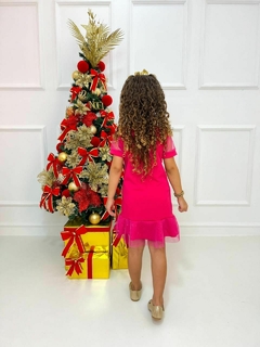 Vestido infantil Luxo rosa na internet