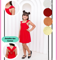 Vestido infantil Laise amarração