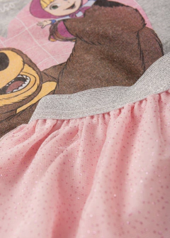 Imagem do Conjunto infantil inverno moletom + saia tule Masha e o urso
