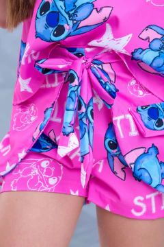 Imagem do Conjunto infantil Lilo e Stitch Rosa alcinha