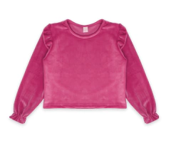 Conjunto infantil peluciado plush rosa - Flor e Liz Boutique
