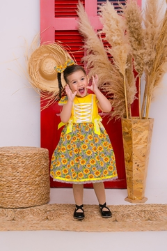 Vestido festa junina luxo + laço de cabelo - comprar online
