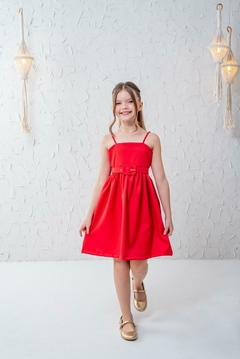 Vestido + cinto vermelho luxo Natal