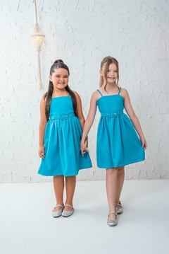 Imagem do Vestido azul luxo + cinto