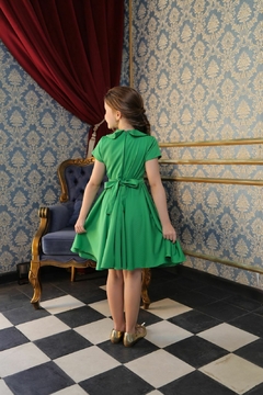 Vestido infantil luxo modelo boneca verde natal na internet