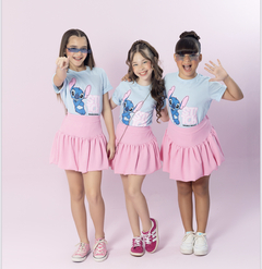 Conjunto Lilo Stitch T-shirt + shorts saia balonê - comprar online