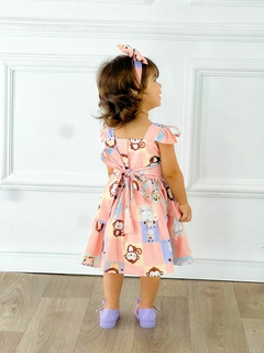 Vestido + laço de cabelo Safari fazendinha - comprar online