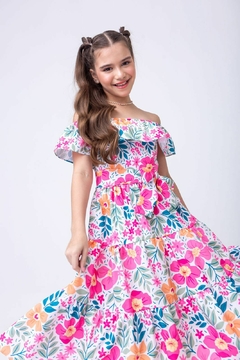 Imagem do Vestido infantil juvenil flora verão