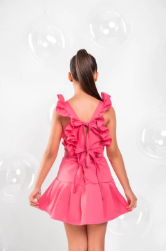 Conjunto infantil juvenil shorts saia rosa - comprar online