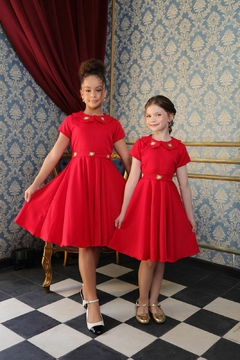 Vestido infantil luxo modelo boneca vermelho natal - comprar online