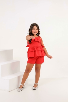 Conjunto infantil vermelho natal