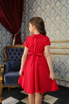 Vestido infantil luxo modelo boneca vermelho natal na internet