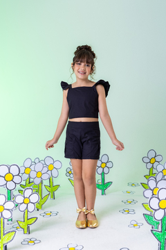 Imagem do Conjunto infantil em tricoline preto