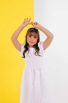 Vestido infantil branco festas BOL