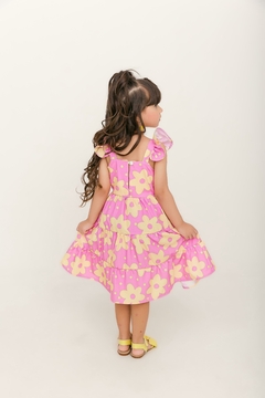 Vestido infantil floral rosa na internet