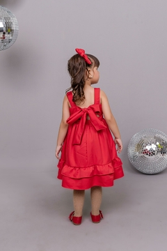 Vestido luxo infantil vermelho Cerejinha natal - comprar online