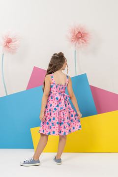 Vestido infantil Lilo e Stitch Rosa - Flor e Liz Boutique