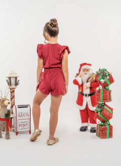 Conjunto infantil vermelho na internet