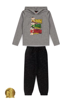 Conjunto infantil moletom Cascão Cebolinha