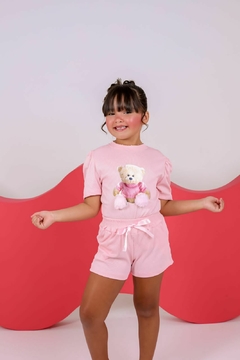 Conjunto infantil ursinho rosa - comprar online