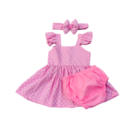 Conjunto bebê rosa estrelinha