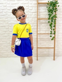 Conjunto Menina Copa do Mundo Brasil - comprar online