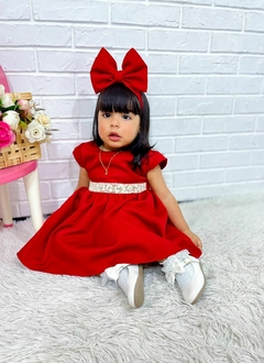Vestido + Laço Alfaiataria Luxo vermelho Natal - comprar online