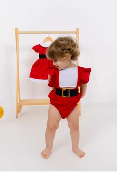 Romper + Laço Natal fantasia mamãe Noel na internet