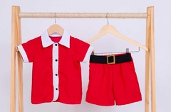 Conjunto camisa + short Fantasia Natal Papai Noel - loja online