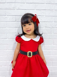 Vestido + Laço Fantasia Mamãe Noel Natal - Flor e Liz Boutique