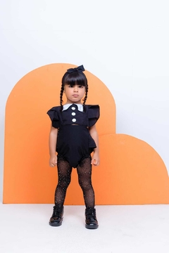 Romper + Laço Wandinha - Flor e Liz Boutique