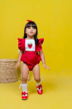Romper + Laço frutinha Morango