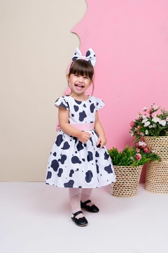 Vestido + Laço Fazendinha Rosa - loja online