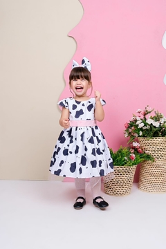 Vestido + Laço Fazendinha Rosa na internet