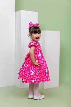 Vestido + laço de cabelo Barbie - Flor e Liz Boutique