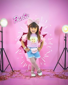 Blusa Barbie manga princesa na internet