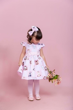 Vestido + laço Safari rosa - Flor e Liz Boutique