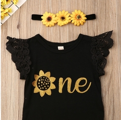 Imagem do Conjunto Body + Saia Tule + Laço Girassol