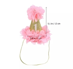 Laço de cabelo Chapéu Smash the cake - Flor e Liz Boutique