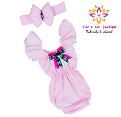 Romper + laço blogueirinha rosa - comprar online