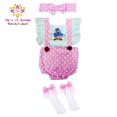 Romper + turbante Galinha pintadinha Rosa
