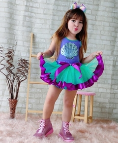 Fantasia Sereia Ariel com saia tule + Body - comprar online