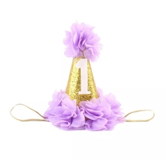 Laço de cabelo Chapéu Smash the cake - Flor e Liz Boutique
