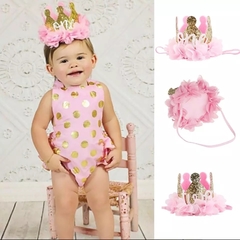Imagem do Laço Chapéu Coroa princesa Smash the Cake menina