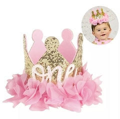 Laço Chapéu Coroa princesa Smash the Cake menina