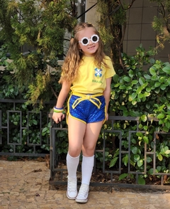 Conjunto Brasil copa do mundo Luxo Camisa + short + cinto na internet