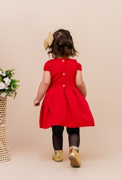 Vestido + Laço Princesa Natal ano novo - Flor e Liz Boutique
