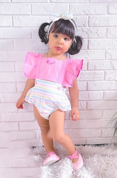 Romper + Laço Circo Rosa