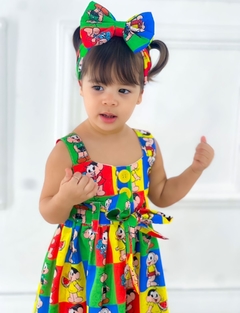 Vestido + Laço Turma da Mônica
